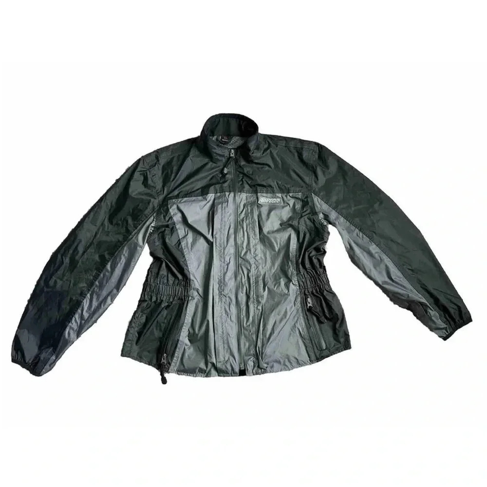 Olympia Moto Sports Motorcycle Riding Jacket Gray Black Men’s XL